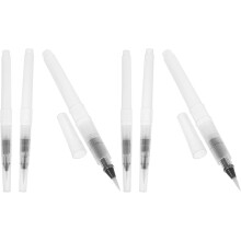 6 navulbare aquarelpenselen, professionele kunstenaarspenselen voor waterverfschilderijen, ideaal voor op reis en knutselprojecten.