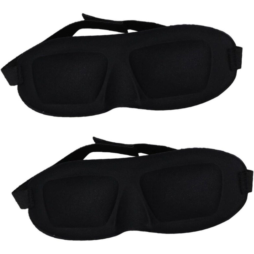 Hkhbjs Black 2Pcs Stereoscopic Sleep Eyeshade Comfortable Eye Mask For Sleep Eyeshade Mask For Sleeping At Home Travel