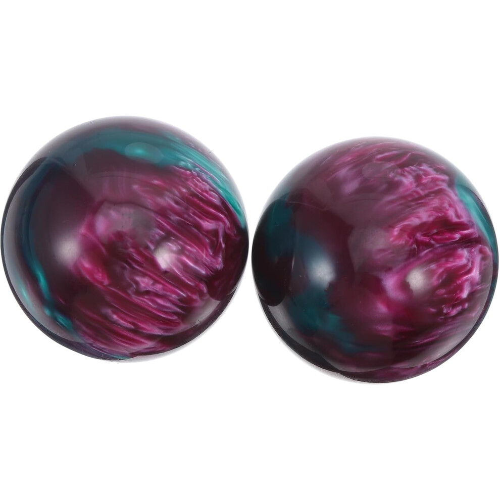 Hkhbjs Purple 2Pcs 50Mm Amethyst Resin Baoding Balls Hand Exercise Stress Relief Spheres F