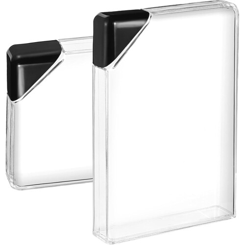 2Pcs Portable Flat Water Bottles with Triangular Lid 450Ml Plastic Square Water Containers
