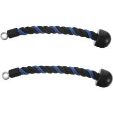 2 buc albastru negru nailon fitness tricep frânghie atașament 38 cm single grip exercițiu tragere frânghie