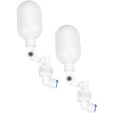 2 Stück Kunststoffschlauch-Wasserschwimmerventil mit Dichtungsring Mini-Schwimmerventil