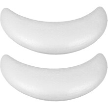 2 Stück 30 cm große Styropor-Mondformen zum Bemalen, unfertige Bastel-Schaumstoffmonde