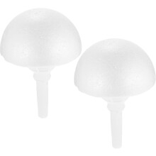 2 Sets halbkugelförmige Blumenstraußhalter aus Polystyrolschaum mit 150 mm Durchmesser und floralen Griffen