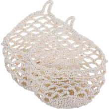 2 cestas colgantes de macramé para plantas, frutas y verduras, de 30 cm (12 pulgadas), estilo bohemio, con cuerda de algodón.