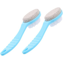 2pcs pés esfregar pele removedor chuveiro esfregador duplo lado Pumice pedra para calcanhar raspador uso de pedicura em casa