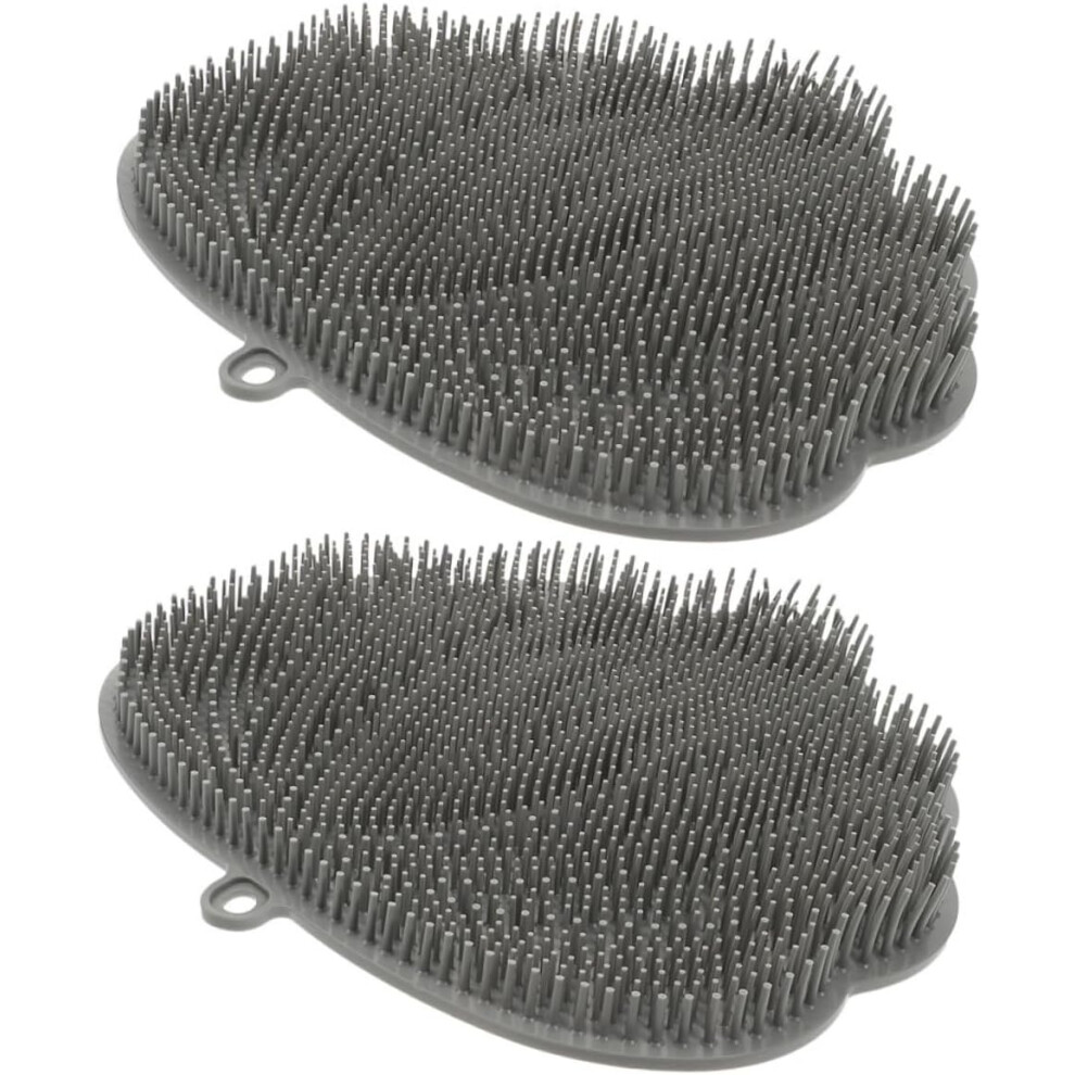 Hkhbjs 2Pcs Bath Mat Slip Back Scrubber Massager Shower Foot Exfoliator For Family Use