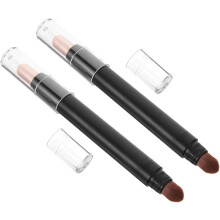 2 matite per ombretto professionali con doppia punta e pennello per trucco occhi, per un look naturale e facile da pulire.