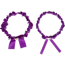 2-teiliges lila Brautstrumpfband-Set, Hochzeits-Beinbänder für die Braut, Accessoires für den Abschlussball
