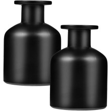 Lot de 2 flacons diffuseurs en verre élégants, rechargeables pour parfum d'aromathérapie