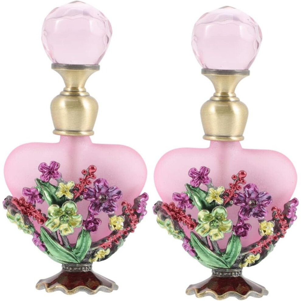 Hkhbjs 2Pcs Empty Perfume Bottle Glass Fragrance Bottle Perfume Adornment For Aromatherapy And Household Use