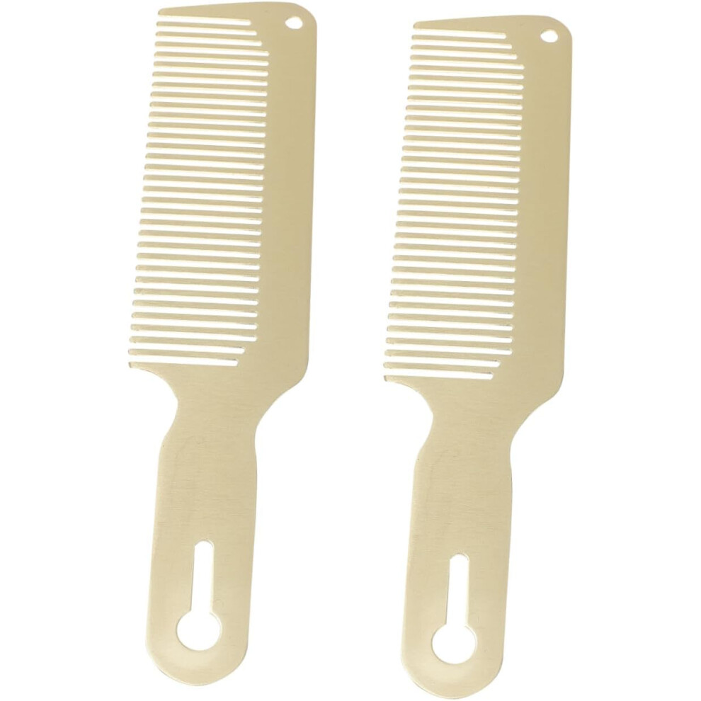 Hkhbjs Unisex 2Pcs Static Steel Comb Hair Cutting Comb Barber Hair For Hairdressing Styling In Salon Home Use