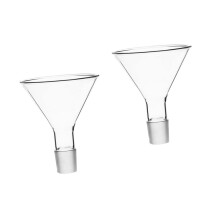 Lot de 2 entonnoirs en verre résistants aux températures élevées pour la filtration en laboratoire et les expériences.