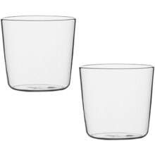 2 kleine Glasbecher mit Deckel, 120 ml, hitze- und kältebeständig, klassisch-elegante Nachttisch-Karaffe