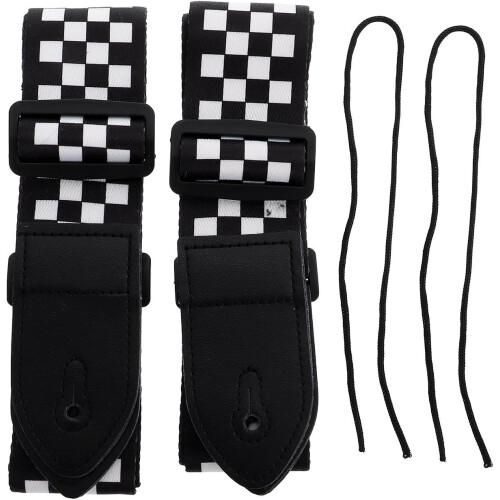 2 st. Lattice gitarrremmar bomull snygga anti-stretch starka bärförmåga gitarrtillbehör