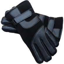 Herren Winterhandschuhe aus Leder, warm und griffig, mit Touchscreen-Funktion, winddicht, ideal zum Radfahren