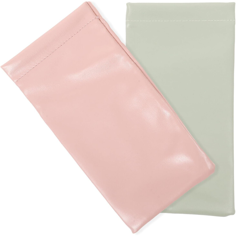 Hkhbjs 2Pcs Soft Eyeglasses Case Sunglass Travel Pouches With Snap Closure, Portable Glasses Bags