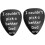 2pcs Stainless Steel Guitar Picks Lightweight Smooth Surface Creative Design Workmanship Black Gift 1