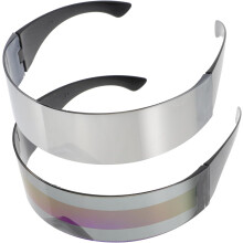 Lot de 2 lunettes de soleil futuristes, accessoires de fête, lunettes portables pour rave et festival, lunettes décoratives