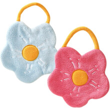 Set geblümter Handtücher, saugfähig, schnelltrocknend, aus Korallenvlies, zum Aufhängen