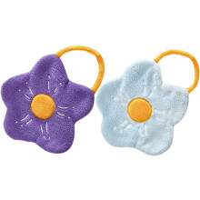 2-teiliges Set Handtücher mit Blumenmuster, weiche Badetücher aus Korallenvlies, saugfähig, schnelltrocknend und dekorativ