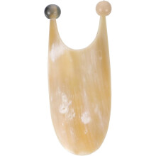 Stück Gua-Sha-Brett, Massagebrett für Augen- und Gesichtsmassage, aus Yakhorn-Material
