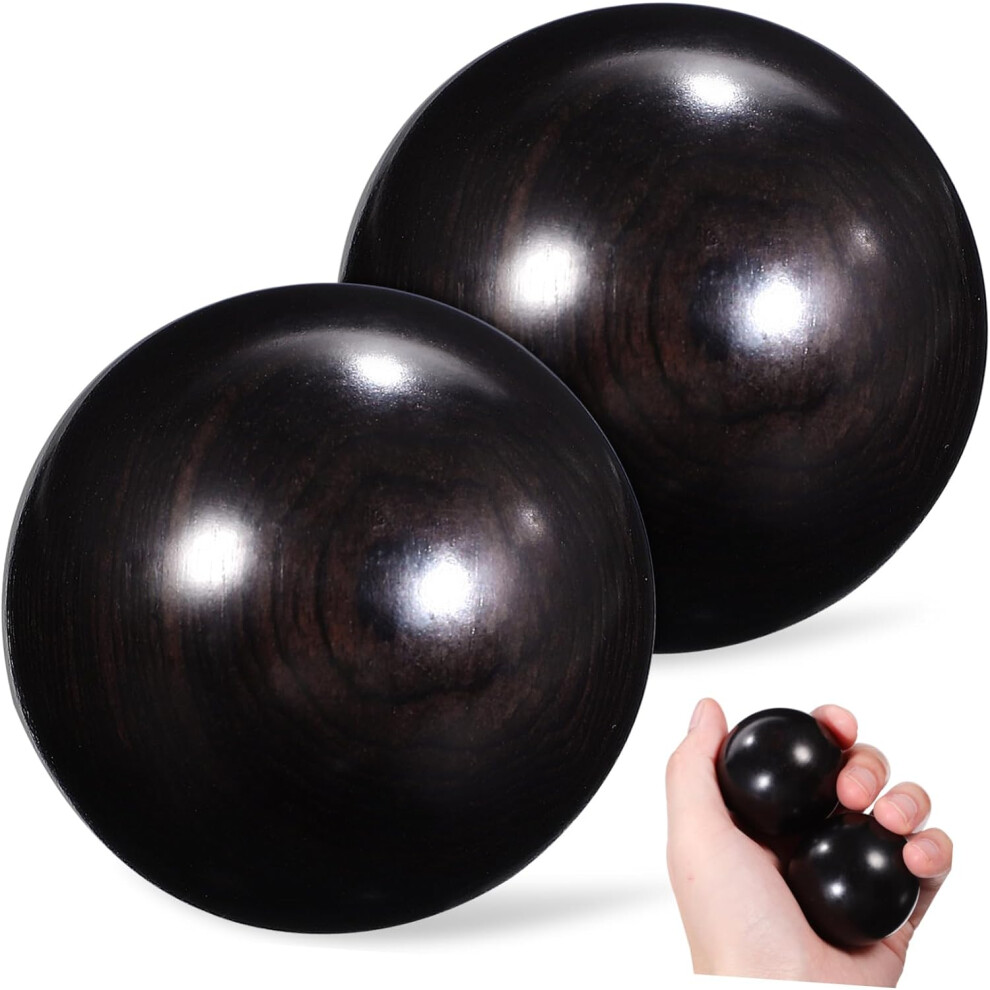 Hkhbjs 2Pcs Rosewood Hand Exercise Balls For Hand Therapy Massage Wooden Stress Relief Balls