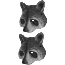 2 máscaras de mapache para adultos, ligeras, de media cara, para Halloween.