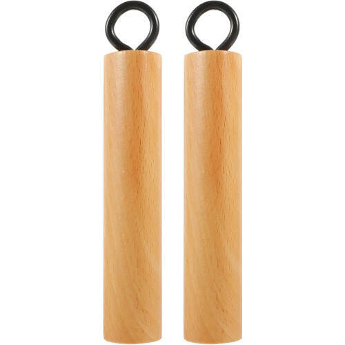2pcs madeira panela alça universal pote alça resistente ao calor leve