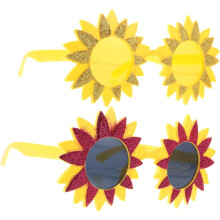 2 vasos divertidos con diseño de girasol, ideales para fiestas hawaianas, despedidas de soltera y reuniones de verano.