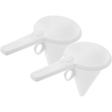 Lot de 2 distributeurs portables à entonnoir pour glaçage au chocolat, faciles à utiliser, en plastique blanc de qualité supérieure.