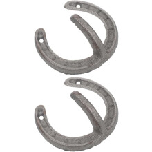 2 Stück hufeisenförmige Wandhaken aus Eisen im Retro-Stil zum Aufhängen von Gegenständen, einfach zu montieren, robust, für Zuhause und Büro