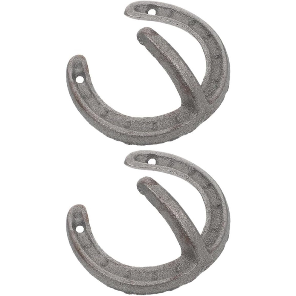 2Pcs Horseshoe Wall Hanger Hooks Iron Retro Storage Hooks For Hanging Items Easy To Install Sturdy Home And Office 5455468322648
