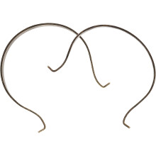 Lot de 2 poignées de théière en métal, ergonomiques et résistantes à l'usure, en acier inoxydable, portables.
