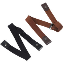 2er-Pack elastische, unsichtbare Taillengürtel für Damen, passend für Jeans, ohne Schnalle, aus Canvas, ohne Löcher, verstellbar, für Damenhosen