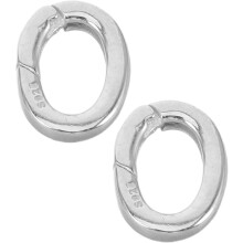 2 Stück ovale Karabiner mit Federring für Armbänder und Halsketten