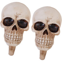 2 Stück Halloween-Totenkopf-Wandhaken, kreative Huthaken in Totenkopfform für Wanddekoration