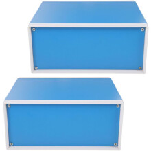 2 boîtes de jonction électroniques métalliques 90x200x165mm pour projets électriques extérieurs
