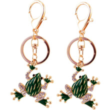 2 Stück Glänzende Diamant-Frosch-Schlüsselanhänger, Strass-Dekorationsringe