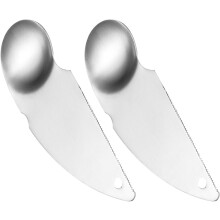 Skjeskjer med kompakt design i rustfritt stål, 2 stk. for skrelling og utgraving av frukt
