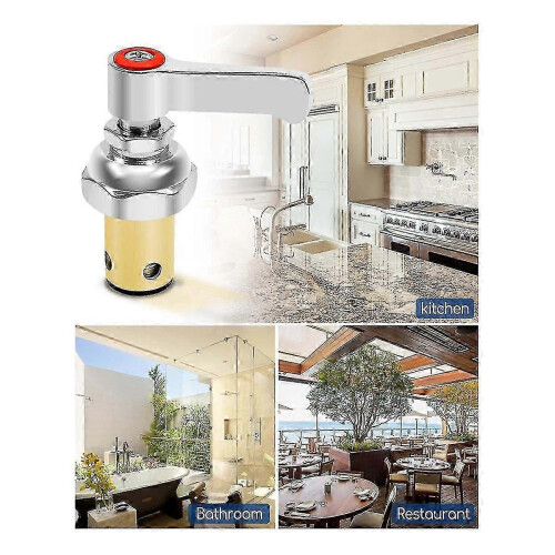 Handle Stem Assembly Fits For Brass Faucets Replace,blue-cold And Red-hot Side Spindle Assembly Valve Replacement Part 2