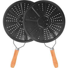 2 Stück Kaffeepads, Isolierpads, 22 cm, Holzgriff, hitzebeständig, mit Haken