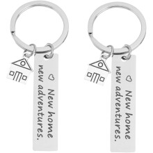 2er-Pack Schlüsselanhänger aus Edelstahl, einzigartiges Design, praktische Schlüsselanhänger mit Geschenkbox
