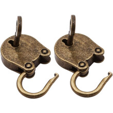 2 Stück Vintage-Vorhängeschlösser aus Zinklegierung mit Schlüssel, rostfrei und diebstahlsicher