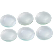 6-teiliges Set doppelkonvexer Glaslinsen, optische Linsen, 3 cm Durchmesser