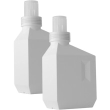 2pcs Pe Flat Square Laundry Bottles Large Capacity Soap Dispensers Refillable Sub Containers