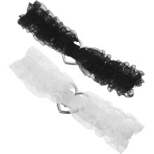 2er-Pack Brautstrumpfbänder aus Spitze für Damen, elastisch, verstellbar, mit Herzdesign, für Hochzeit, Abschlussball, Party, Cosplay