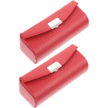 2er-Set Lippenstiftetuis aus Leder, tragbare Einzelhalter-Lippenstifttaschen für Reiseaccessoires, Damen-Make-up-Organizer mit Spiegel