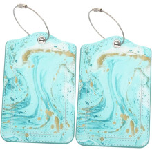 2pcs Label Luggage Boarding Hanging Name Travel Suitcase Tag Pu