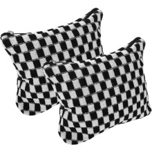2er-Pack karierte Kosmetiktasche, hochwertige Make-up-Tasche